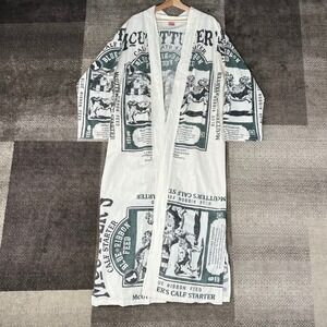 Vintage Sack Reproduction McUtter's Calf Starter Feed Shirt Dress Open Front